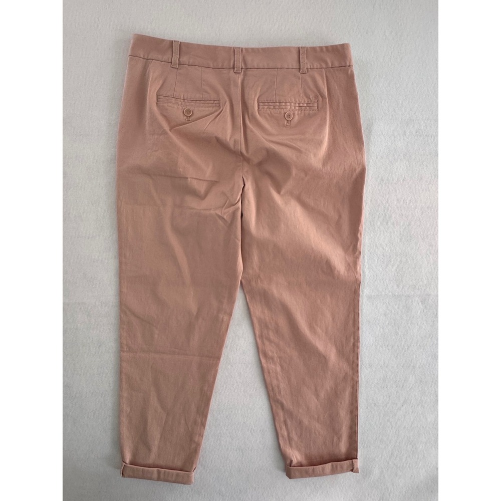 Talbots Womens Salmon Pink Cuffed Ankle Chino Pants Size 8 NWT 41135955 - Picture 2 of 8